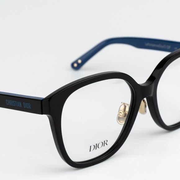 NEW Dior LAPARISIENNEDIORO S3F 1000 Shiny Black Blue Women Eyeglasses - Picture 7 of 10